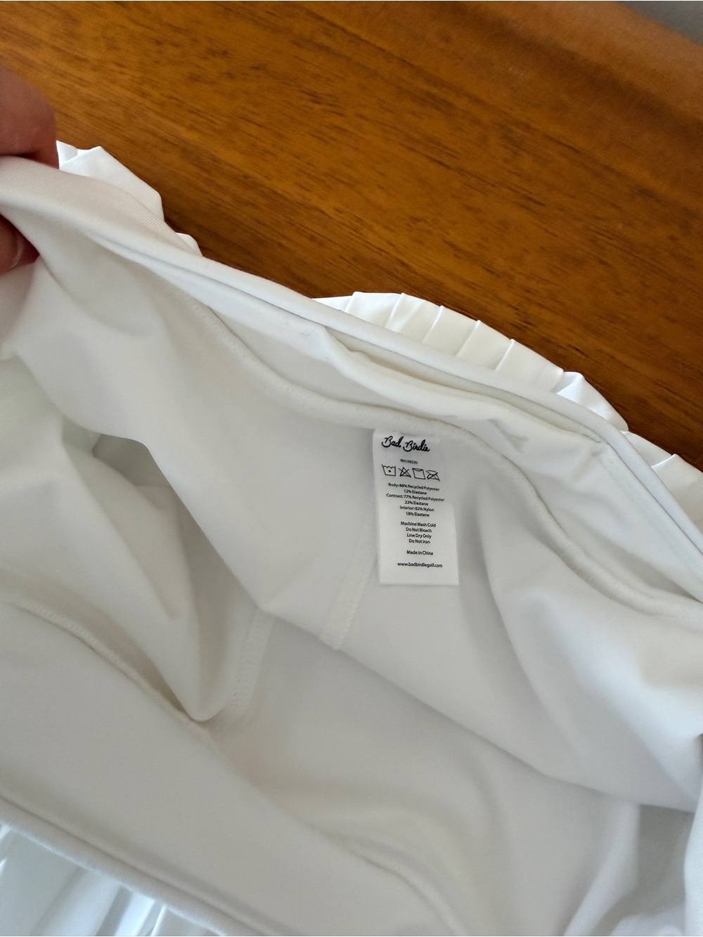 NWT Bad Birdie Double Down Pleated Golf Skort White Size Large - Picture 9 of 9
